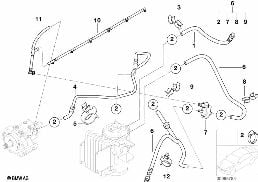 FUEL LINES diagram for BMW X5 E53 3.0d