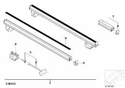 RAILING/CROSS MEMBER diagram for BMW 3 Series E36 325tds