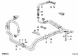 TRANSMISSION OIL COOLING diagram for BMW 5 Series E28 535i