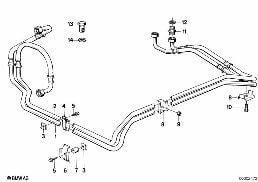 TRANSMISSION OIL COOLING diagram for BMW 3 Series E30 320i