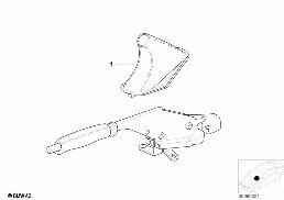 INDIVIDUAL HANDBRAKE LEVER AND COVER diagram for BMW Z3 E36 3.0i