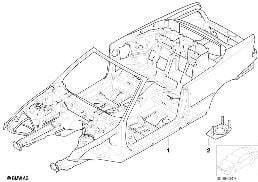 BODY SKELETON diagram for BMW 3 Series E46 323Ci