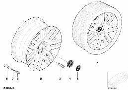 Obr. BMW, st. le. podw. spr. 93 diagram for BMW 7 Series E65 745i