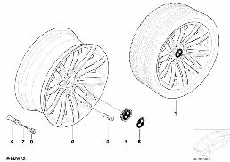 BMW LA wheel Styling 94 diagram for BMW 7 Series E65 745i