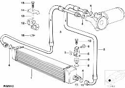 ENGINE OIL COOLING diagram for BMW 3 Series E30 325ix