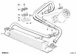 ENGINE OIL COOLING diagram for BMW 5 Series E34 M5 3.8
