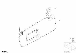 Osłony przeciwsłoneczne diagram for BMW 7 Series E65 745i