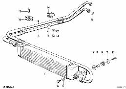 ENGINE OIL COOLING diagram for BMW 3 Series E30 325ix