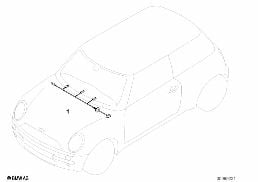 Wiązka przewodów tablicy przyrządów diagram for BMW MINI R50 Cooper