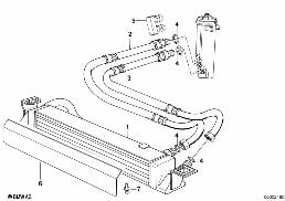 Motorölkühlung diagram for BMW 7 Series E32 750iL