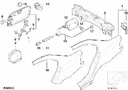 SIDE PANEL/TAIL TRIM diagram for BMW 3 Series E46 318i