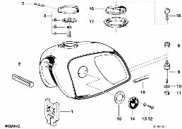 Reservoir de carburant pieces rapp. diagram for BMW R50/5-R90S 69-76 R50/5
