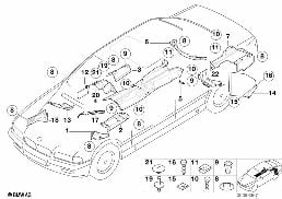 HEAT INSULATION diagram for BMW 7 Series E38 735iL
