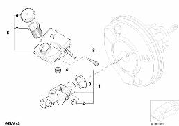 Pompa hamulcowa diagram for BMW MINI R50 Cooper