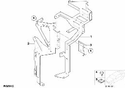Infästningsdetaljer CD-växlare diagram for BMW 3 Series E46 318ti