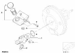 Pompa hamulcowa DSC diagram for BMW MINI R50 Cooper