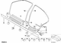 EDGE PROTECTOR / TRIM FOR ENTRY diagram for BMW 3 Series E46 318i