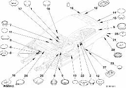SEALING CAP/PLUG diagram for BMW 3 Series E46 M3