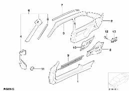 SINGLE COMPONENTS FOR BODY-SIDE FRAME diagram for BMW 3 Series E36 325is