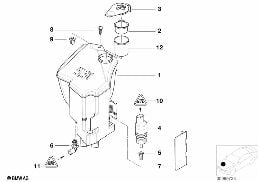 WINDSHIELD CLEANING CONTAINER diagram for BMW 3 Series E46 318i