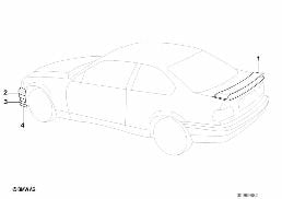 RETROFIT KIT, M REAR SPOILER CLASS 2 diagram for BMW 3 Series E36 318is