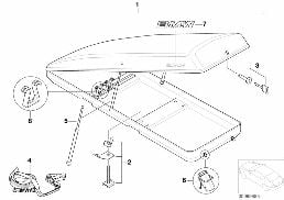 Coffre a skis et a bagages diagram for BMW 5 Series E39 525td