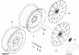 STEEL RIM STYL.12 diagram for BMW 3 Series E46 318i