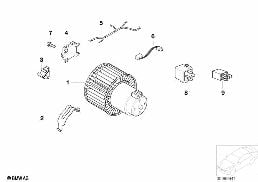 ELECTRIC PARTS FOR HEATER diagram for BMW 3 Series E46 320i