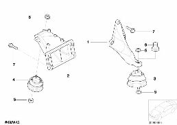ENGINE SUSPENSION diagram for BMW 5 Series E39 520i