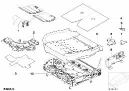Siège avant complet diagram for BMW 5 Series E39 525td