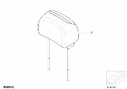 พนักพิงศีรษะหนังเฉพาะรุ่น, ด้านหลัง diagram for BMW 3 Series E46 320Ci