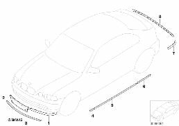 Εξοπ.μετ.τοποθ.εξωτερ.διακόσμ.Titan-Line diagram for BMW 3 Series E46 316ti