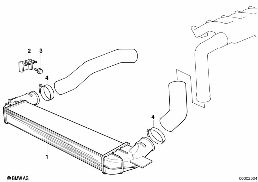Luftkylning diagram for BMW 3 Series E36 325tds
