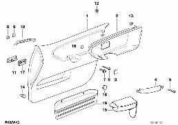 도어 트림패널, 앞 diagram for BMW 3 Series E36 325tds