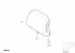Εξοπλ.μεταγ.τοποθ. 3ο προσκέφαλο πίσω diagram for BMW 3 Series E46 316ti