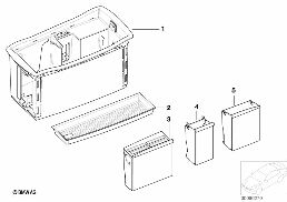 Doposażenie - uchwyt na kasety diagram for BMW 7 Series E65 745i