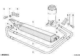 ENGINE OIL COOLING diagram for BMW 7 Series E32 740i