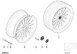 Obr. BMW, st. le. spr. rad. 32 diagram for BMW 7 Series E65 745i