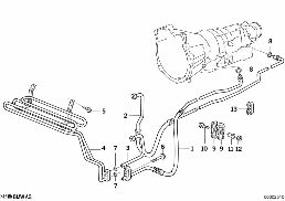 TRANSMISSION OIL COOLING/COOLING COIL diagram for BMW 3 Series E36 325td