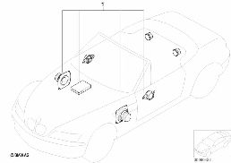 ชุดโมดูลเครื่องเสียง diagram for BMW Z3 E36 2.8