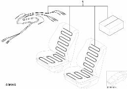 INSTALLING SET HEATED SEAT FRONT diagram for BMW 3 Series E36 M3
