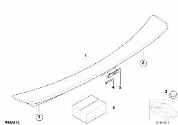 REAR SPOILER M-TECHNIK diagram for BMW 3 Series E36 316i 1.6