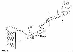 Refroidissement d'huile moteur diagram for BMW 7 Series E38 735iL