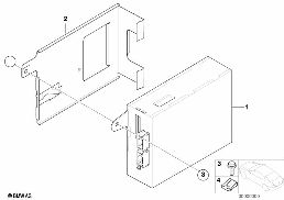 Videomodul / hållare diagram for BMW 3 Series E46 318ti