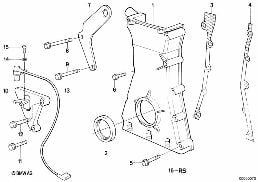 Корпус блока ГРМ Нж diagram for BMW 7 Series E32 735i