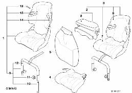 BMW Junior Seat diagram for BMW 5 Series E39 525td