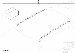 RETROFIT KIT, ROOF RAILING diagram for BMW 3 Series E36 325tds