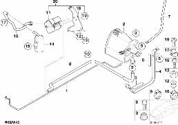 ACTIVATED CHARCOAL FILTER/FUEL VENTILAT diagram for BMW Z3 E36 M