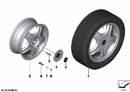 Obr. MINI st. le. Star Spoke 86 diagram for BMW MINI R50 Cooper