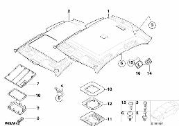 podsufitka diagram for BMW 3 Series E46 316ti